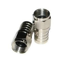 Hex-Crimp F Connector For RG6 - 1pc